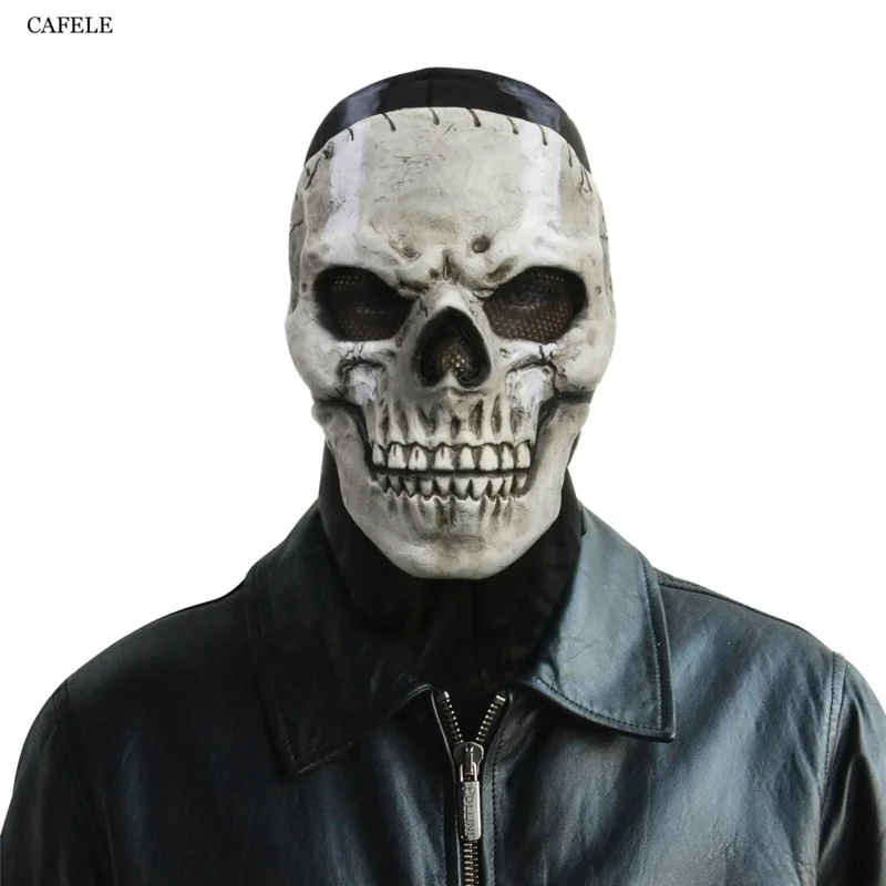 Cafele Halloween ghost mask MW2 war game Ghostface mask Call of Duty scary full face skull mask Halloween costume for men women