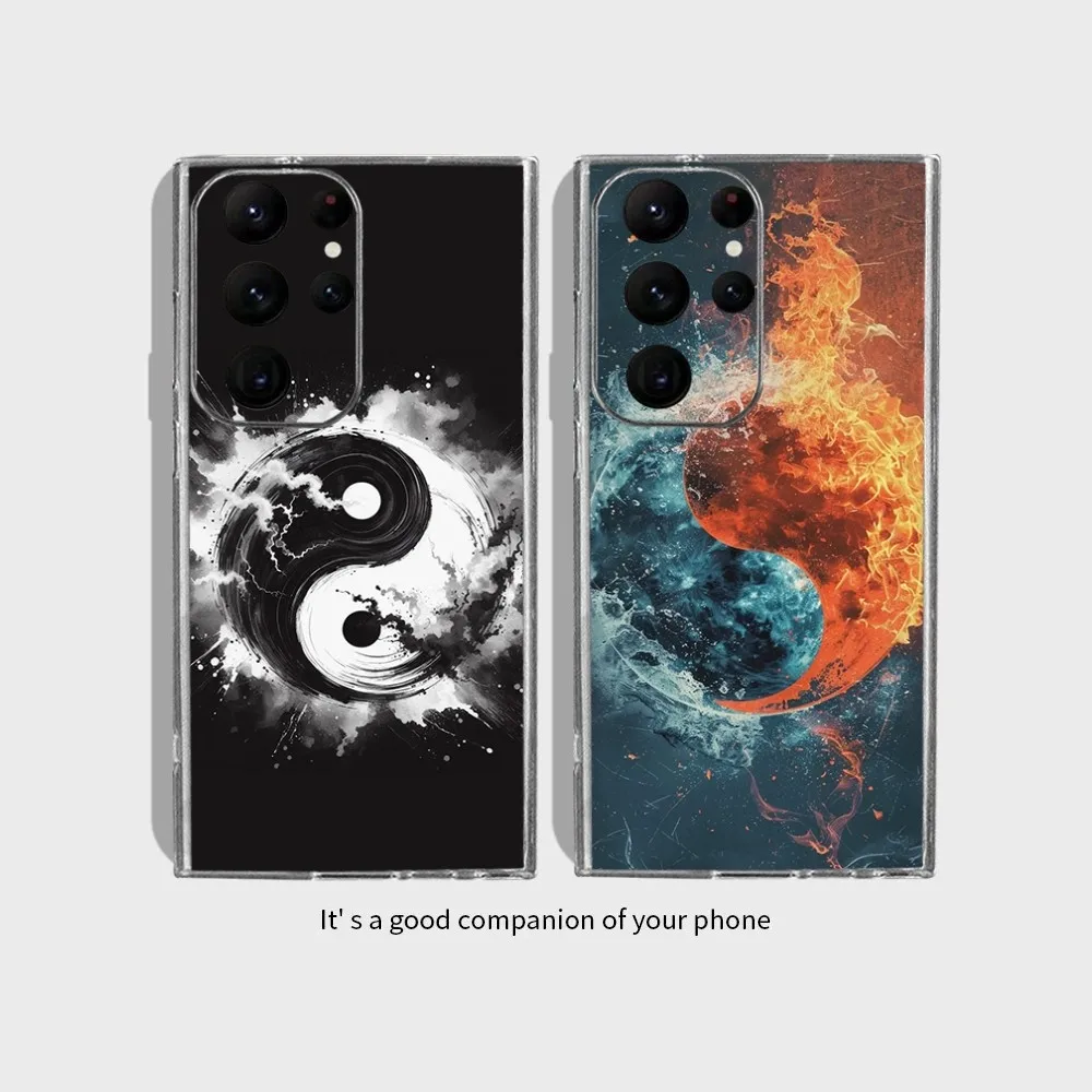 Eight Diagrams Taiji Yin Yang Cover  Phone Case for Samsung Galaxy S24 Ultra S22 S23 Ultra S21 S20 Protective Silicone TPU Funda