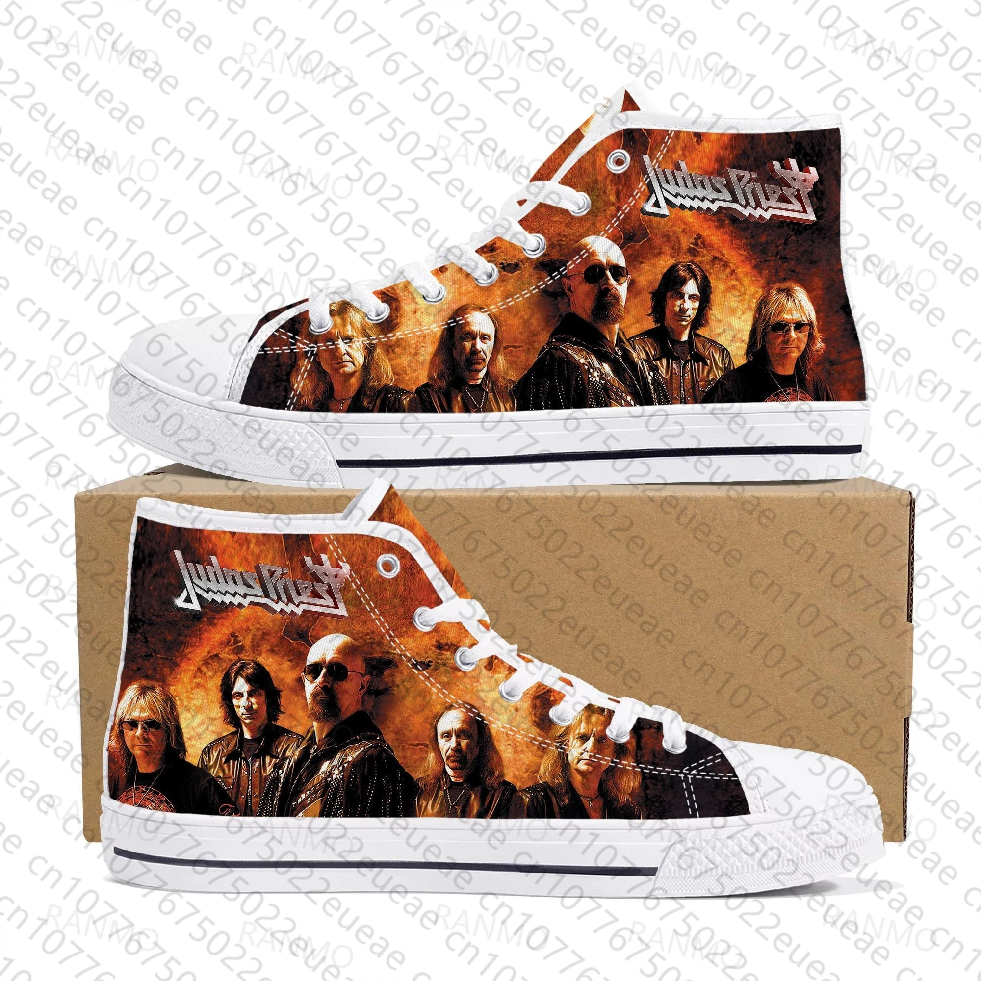 

Judas Priest Heavy Metal Rock Band High Top High Quality Sneakers Men Women Teenager Canvas Sneaker Casual Custom Couple Shoes