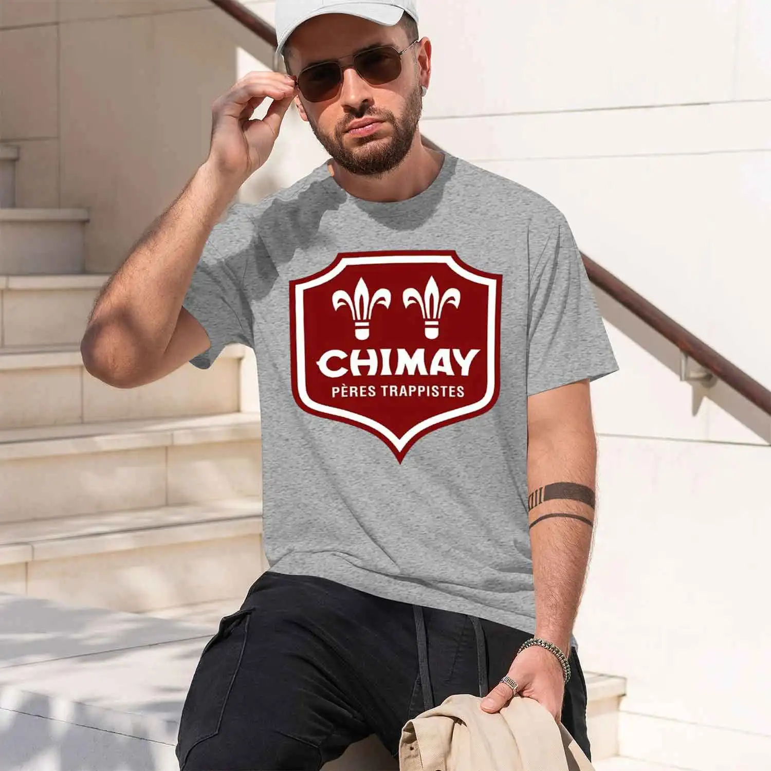 Class Shield Design Men's T-Shirt Chimay Trappist Beer Logo Summer Casual Wear For Beer Lovers And Gift Ideas 2026 New Model Sho - view 3