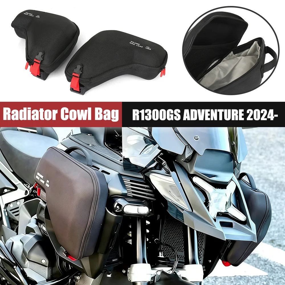 Motorcycle Accessories Adventure Fairing Left Right Radiator Cowl Bags Waterproof  For  R 1300 GS ADV R1300GSA 2024-