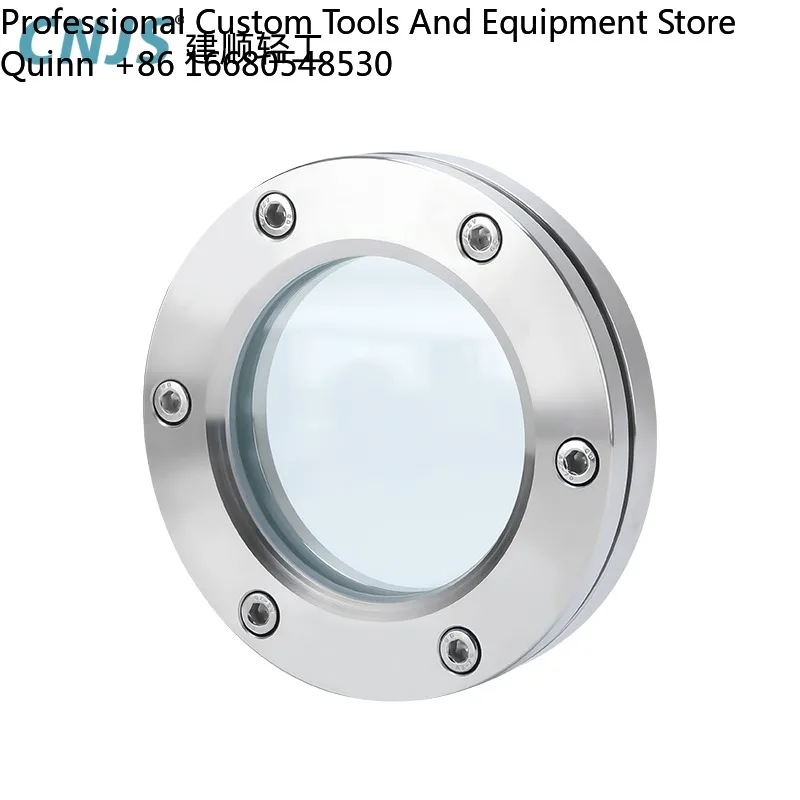 

JU304/316L Flange Sight Glass Stainless Steel Glass Hexagon Flange Pair Clamp Sight Glass