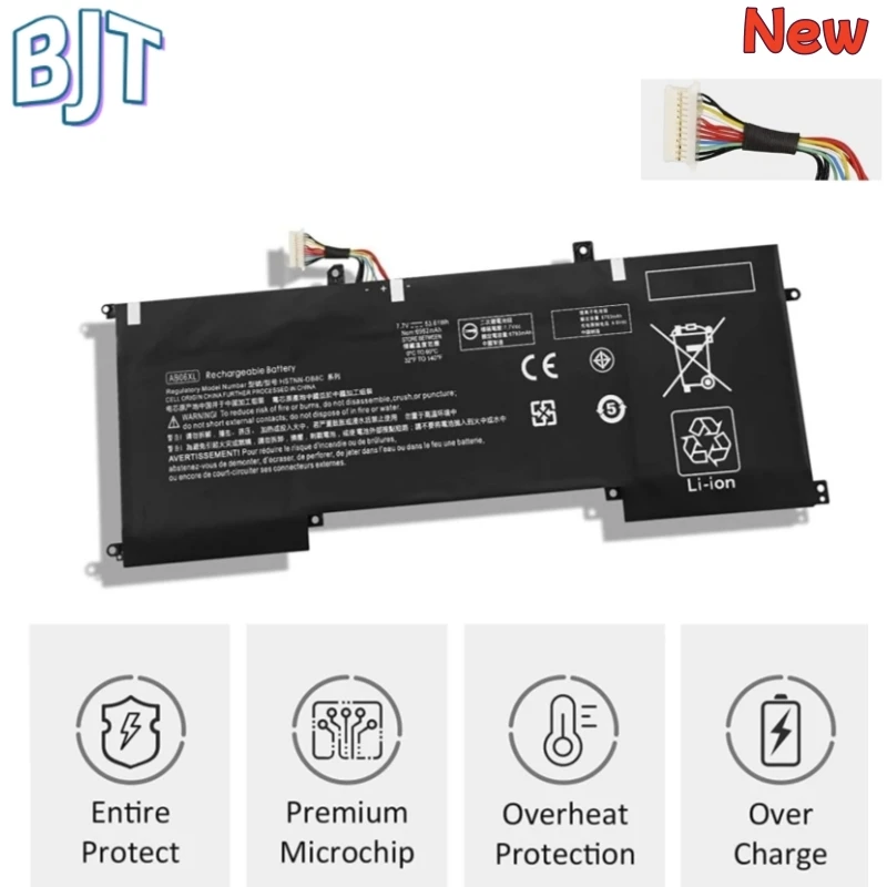 6Cell AB06XL Laptop Battery New For HP ENVY 13-AD019TU 13-AD020TU 13-AD106TU 13-AD108TU TPN-I128 HSTNN-DB8C 7.7V 53.61Wh