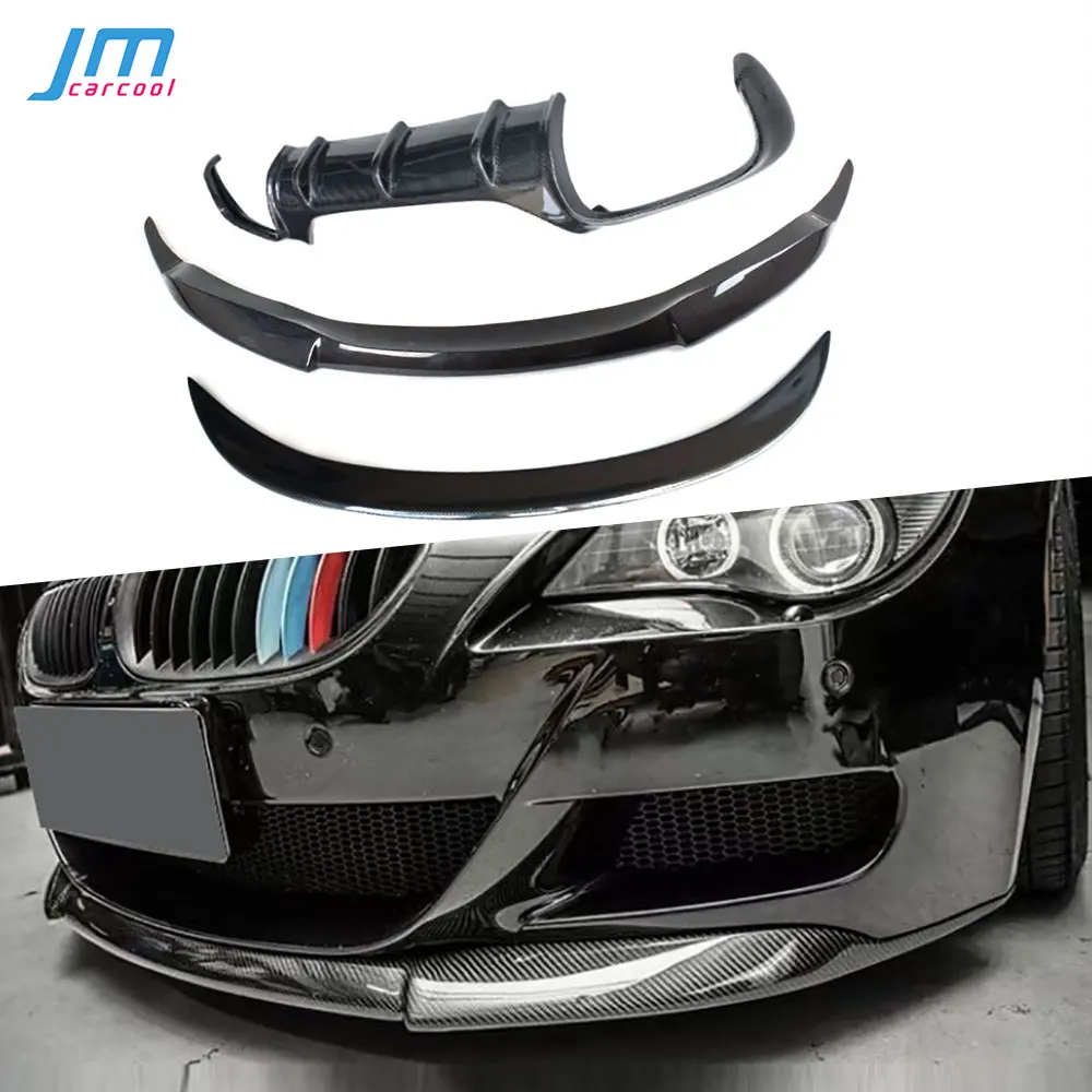 Rear Bumper Diffuser Front Lip Rear Trunk Spoiler Wing for BMW 6 Series E63 E64 M6 2006-2010 Carbon Fiber Car Styling