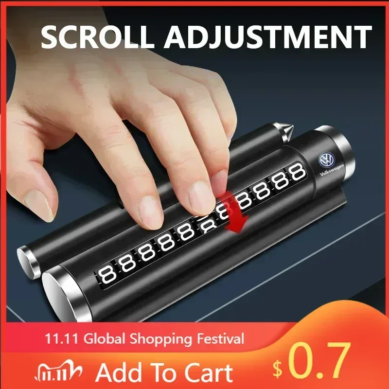 

Новая вращающаяся парковочная карта с номером телефона для автомобилей VW, аксессуары для Volkswagen VW Golf 4 7 MK3 4 7 Touran P