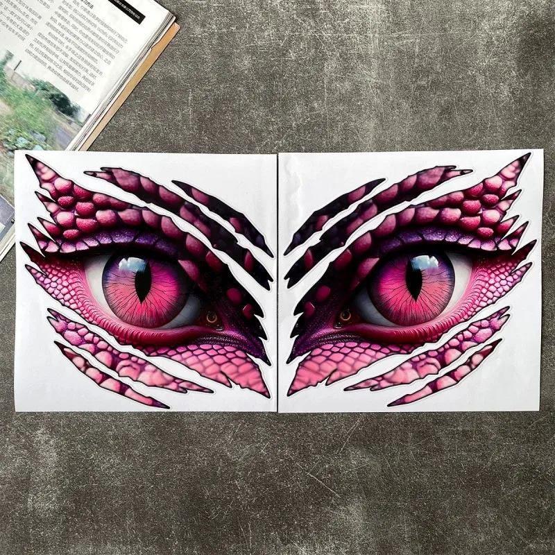 ملصقات الدراجات النارية عيون الوحش تعديل مقاوم للماء المصباح تعديل ملصق التلاميذ الثنائية لسيارات الدفع الرباعي RV التخييم NIU Emma