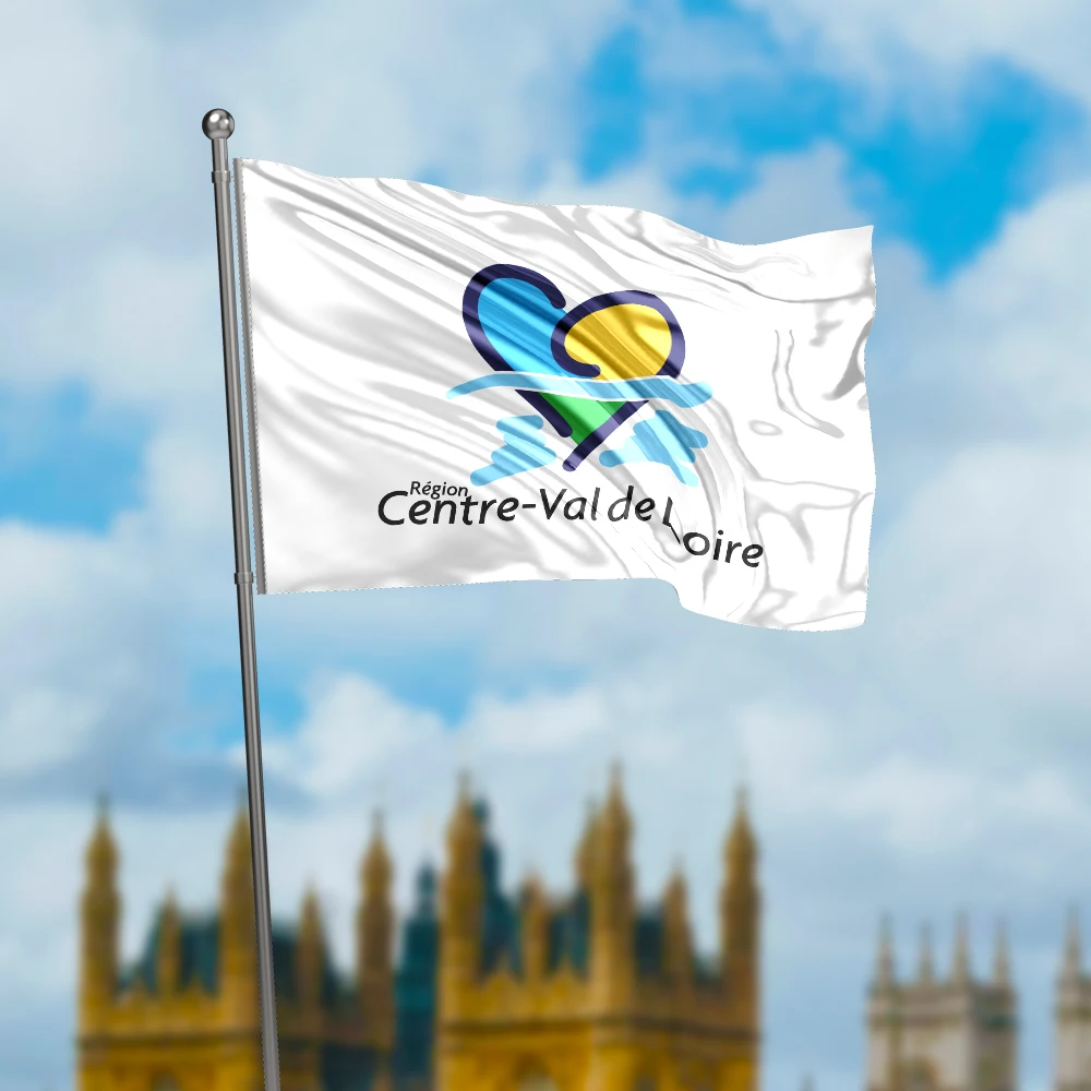 3x5 Ft Centre-Val de Loire Flag Vivid Color and Fade proof a region in France Flags Polyester with Brass Grommets 3 X 5 Ft