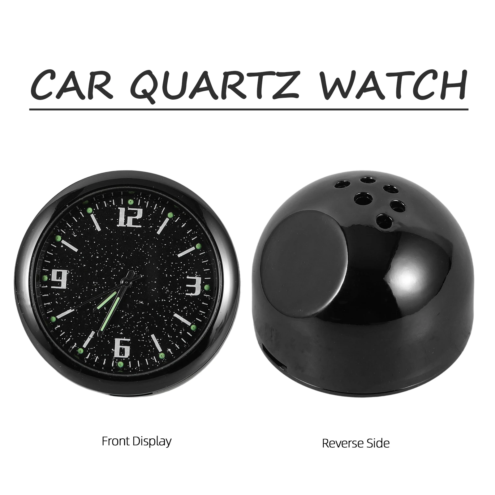 

Luminous Auto Automotive Mini Zinc Alloy Dashboard For Car Interior Durable Stick On Clock Round Small Clock For Vehicle Dash