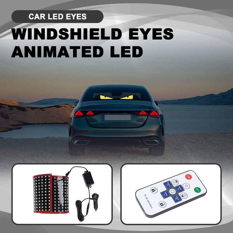 A87D-Truck عين الشيطان LED مصفوفة بكسل لوحة لينة قابلة للطي الإضاءة الكتابة على الجدران التمرير عصا حتى لوحة النص الزجاج الأمامي