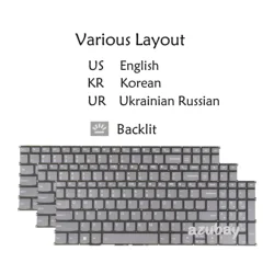 Backlit Laptop Keyboard For Lenovo Ideapad 3 15ABA7, 3 15IAU7, 3-15ADA6 3-15ALC6 3-15ITL6, 15s-IAU7 US English Korean UR Russian