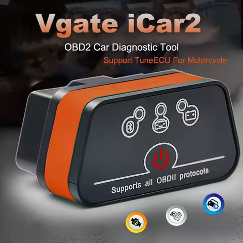 2025 Vgate iCar2 obd2 scanner Bluetooth/Wifi version car/moto scan tools supports TuneECU for Triumph motorcycles