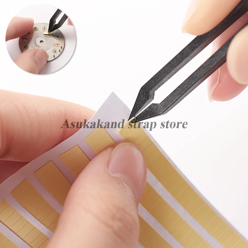 1/2/5Pages Double Sided Adhesive Strip Tape For Fixing Watch Dial and Movement Repair Parts For Watchmakers Watch Accessories