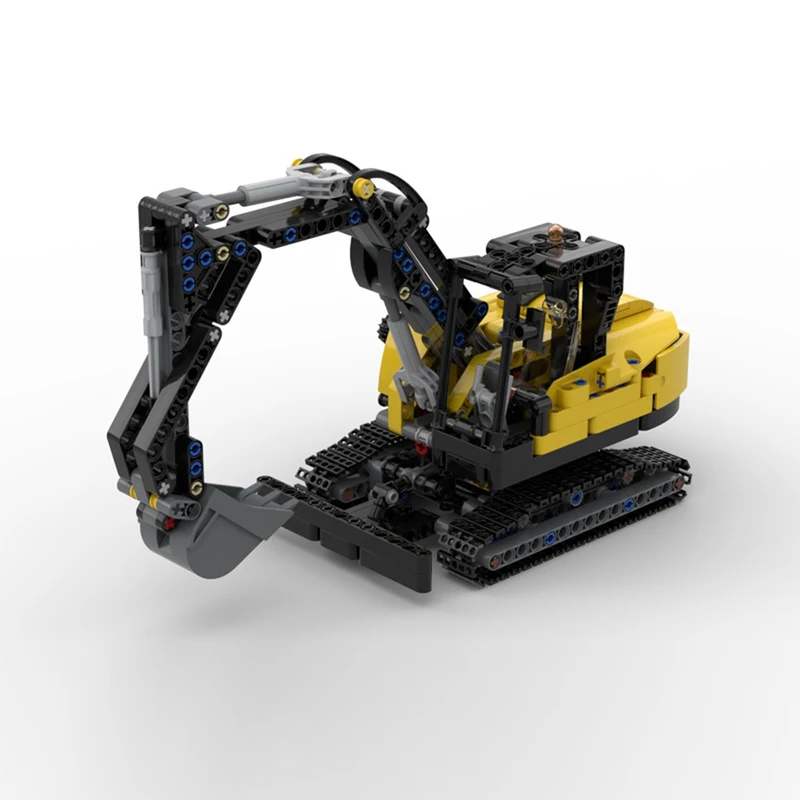 City Car Model MOC Building Bricks Classic Compact Excavator Modular Technology Children Holiday Gifts Assemble Toys Suit