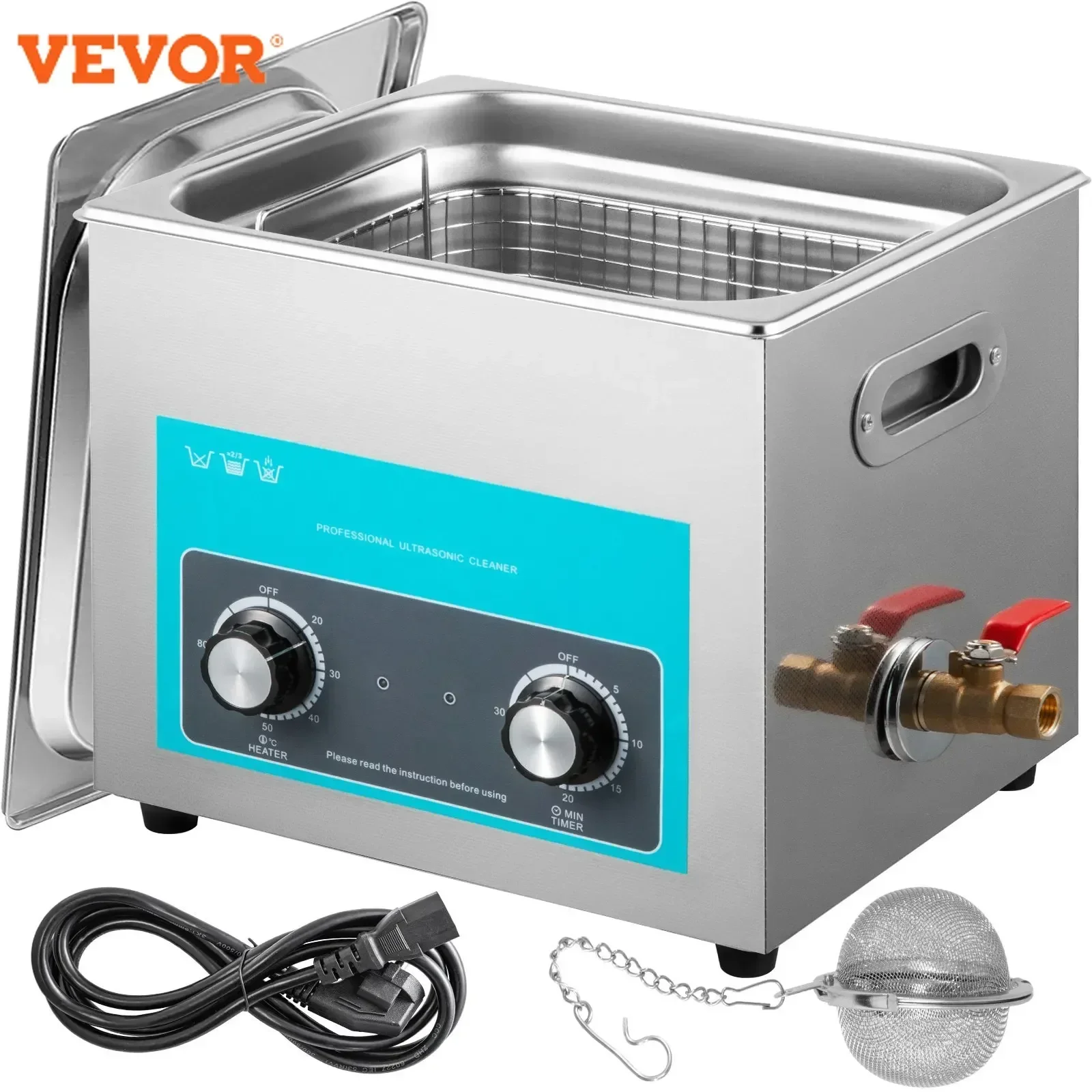 VEVOR 3L 6L 10L 15L 22L 30L Electric Ultrasonic Cleaner Portable Washing Machine Lave-Dishes Diswasher Ultrasound Home Appliance