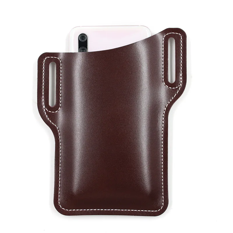 Männer Telefon Fall Holster Handy Schleife Holster Gürtel Taille Tasche Requisiten Leder Geldbörse Telefon Brieftasche Lauf Beutel Reise Camping Taschen – Detail 6