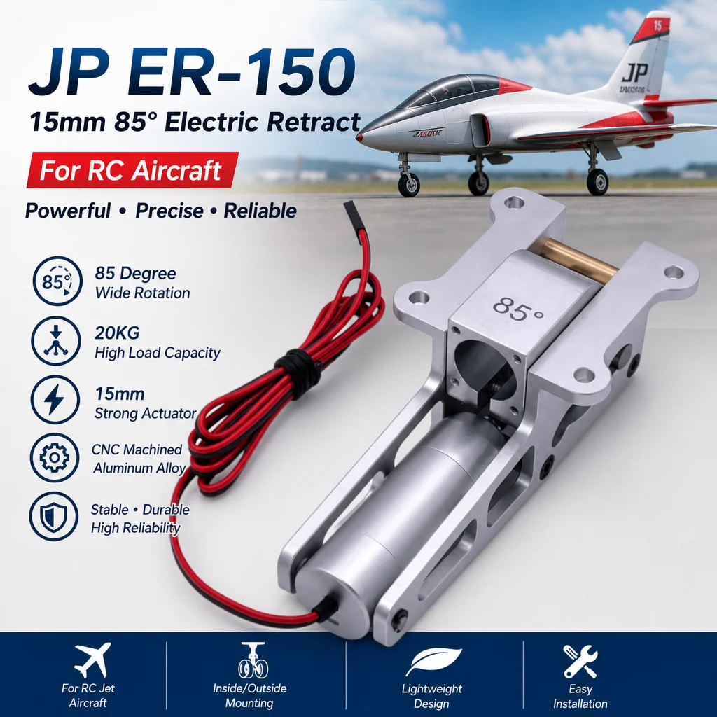 JP ER-150 15mm 85 Degree Electric Retract 20kg Inside Outside for RC Aircraft