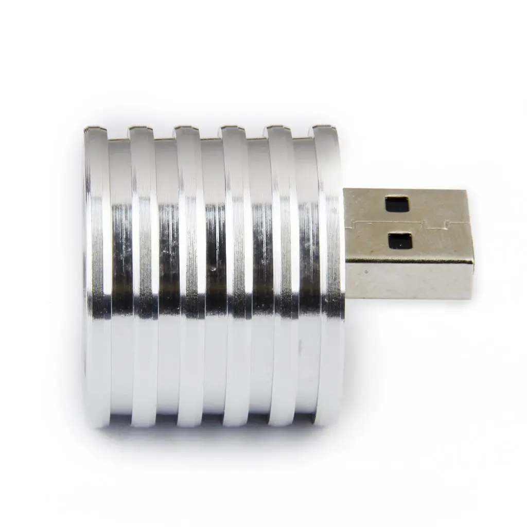 مقبس مصباح LED USB من الألومنيوم ، كشاف ، مصباح يدوي ، ضوء أبيض ، 3 وات