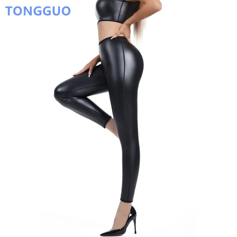 

Крутая девушка, новый стиль, леггинсы из искусственной кожи, эластичные плиссированные брюки, корректирующие фигуру, тренажер для талии, контрольные трусики, корректирующее белье, длинные брюки