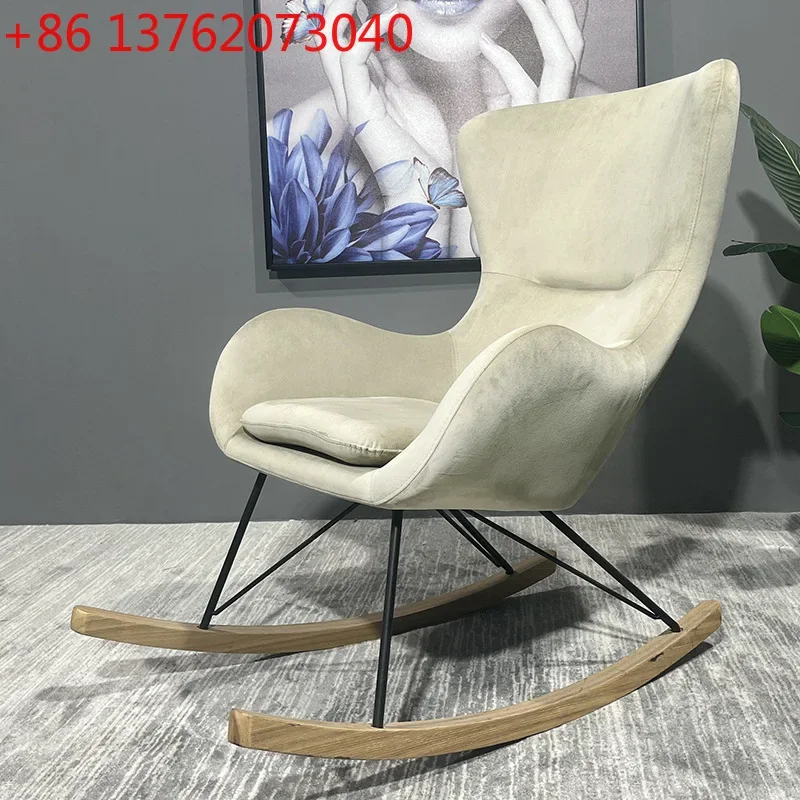 Nordic light luxury leisure lazy sofa chair fabric single negotiation chair