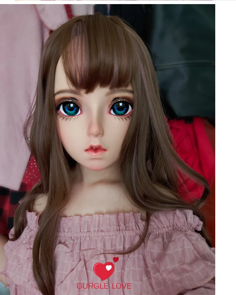 (Mi) femme douce fille résine demi-tête Kigurumi BJD yeux Crossdress Cosplay japonais Anime rôle Lolita poupée masque glisser reine
