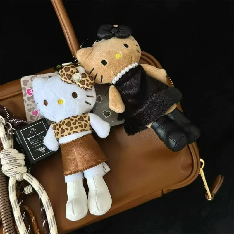 

2025 Cartoon Plush Keychain Hawaiian HelloKittys Plush Doll Toy Anime Girl Backpack Pendant Cotton Filled Keychain Accessories