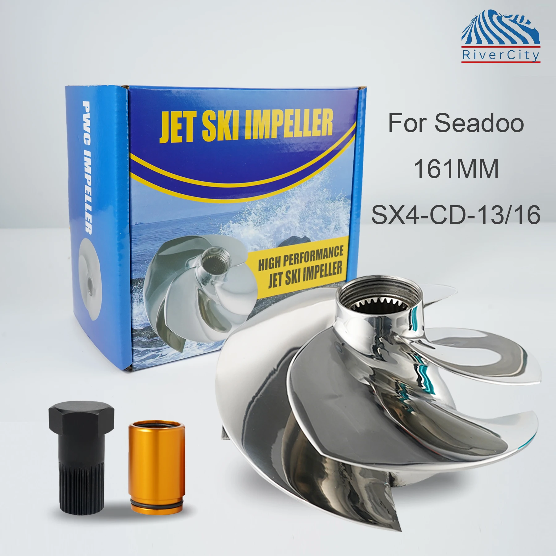 

Jet Ski Impeller SX4-CD-13/16 Replaced Solas for Seadoo GTR 230 / GTX 230 WAKE PRO 230 GTR 230 RXP-X 304 Blade 161MM BRP Parts