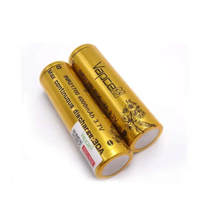 Original Vapcell INR 21700 Battery 4000mAh 30A 3.7V High Power Rechargeable Lithium ion Batteries For Flashlight VapeMod Toys