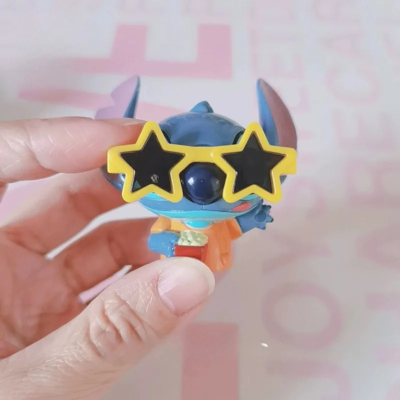 

Disney Stitch Figurine DIY Toy Accessories Cartoon Cute Figure Pen Cap Stitch Cake Doll DIY Supplies Accessories Decoration Gift