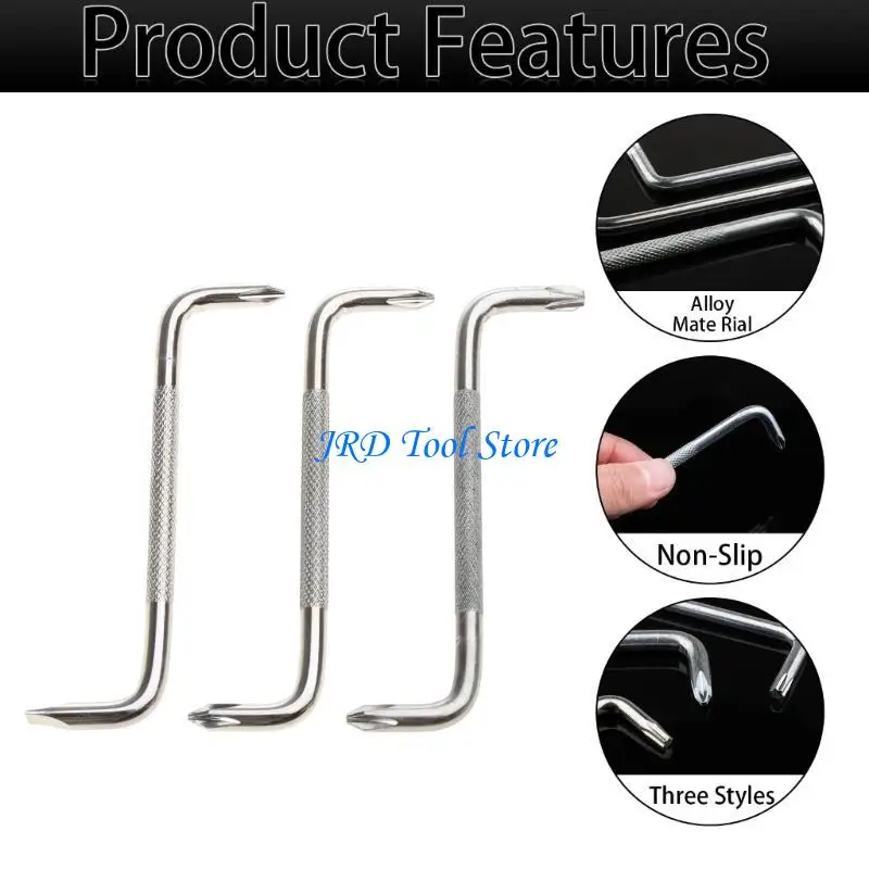 A2UD 5Pcs Mini Screwdrivers with ZType Offset Screwdrivers Slotted Double Head Mini Sewing Machine Screwdrivers