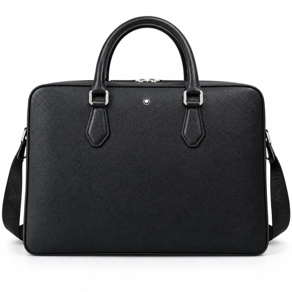 Luxury Men's Business Briefcase High Quality Genuine Leather Laptop Bag Professional Office Work Casual Crossbody Shoulder Bag