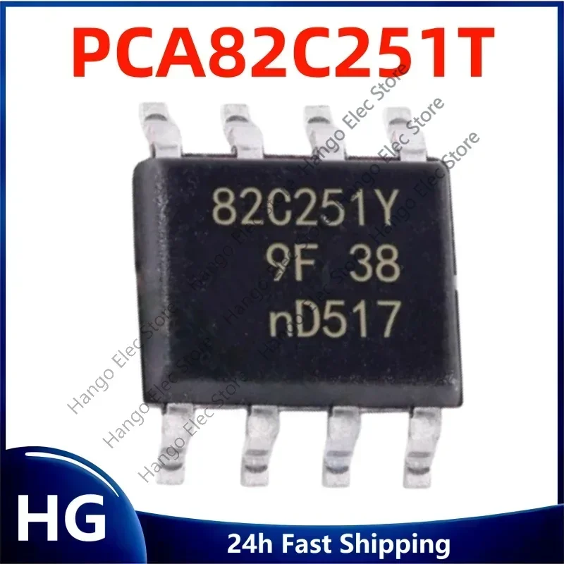 10PCS/Lot Original brand new  A82C251 82C251T 82C251Y PCA82C251T PCA82C251 82C251 SOP-8 4.5V to 5.5V Transceiver IC Chip