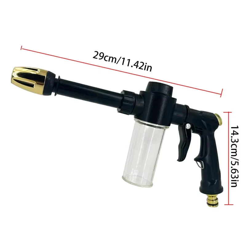 Garden High-Pressure Water Gun Garden Watering Hose Spray, 100ML Foam Pot, Garden Irrigation And Cleaning Supplies