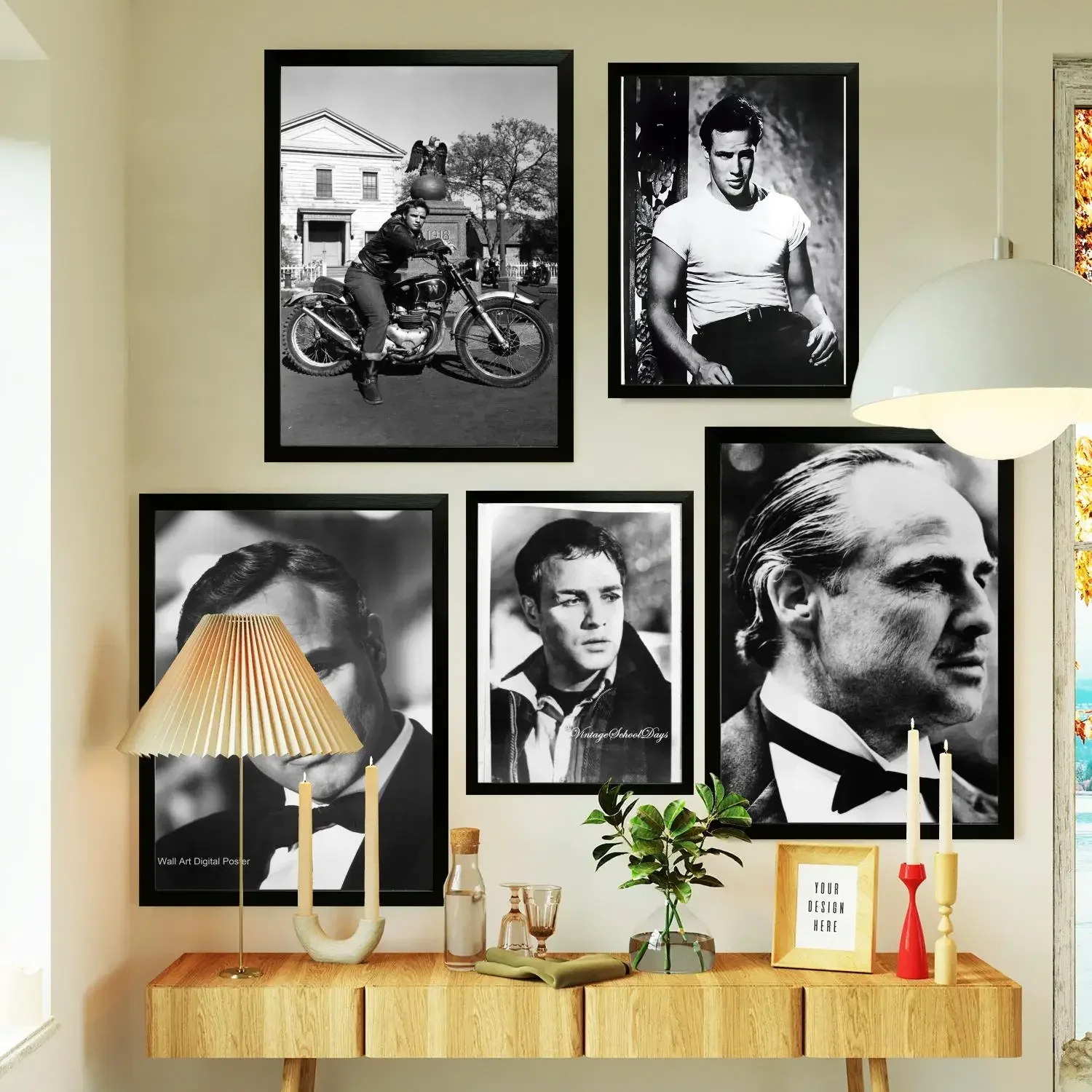 marlon brando Poster Prints Wall Art Canvas Painting Poster For Modern Family Living Room Home Decor