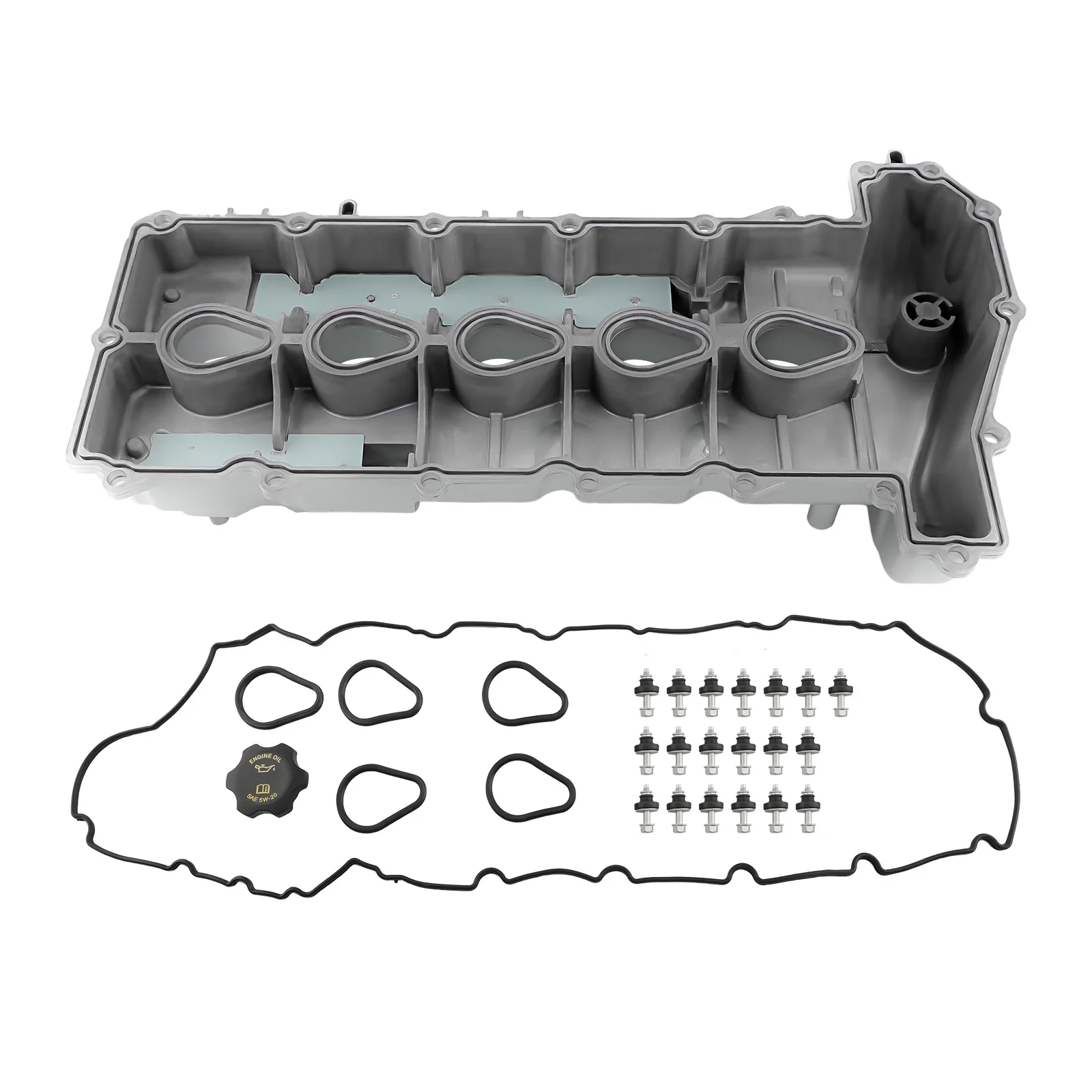 Aluminum Valve Cover & Cap for Chevy Colorado GMC Canyon Hummer H3 3.5L 2004-2006