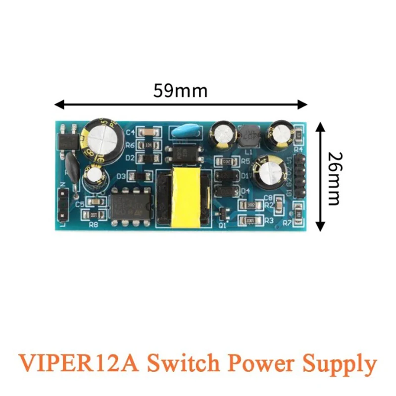 10pcs VIPER12A 5W Switching Power Supply Module AC-DC 5V 12V Bare Circuit 85-264V 220V Input Dual Output Switch Board