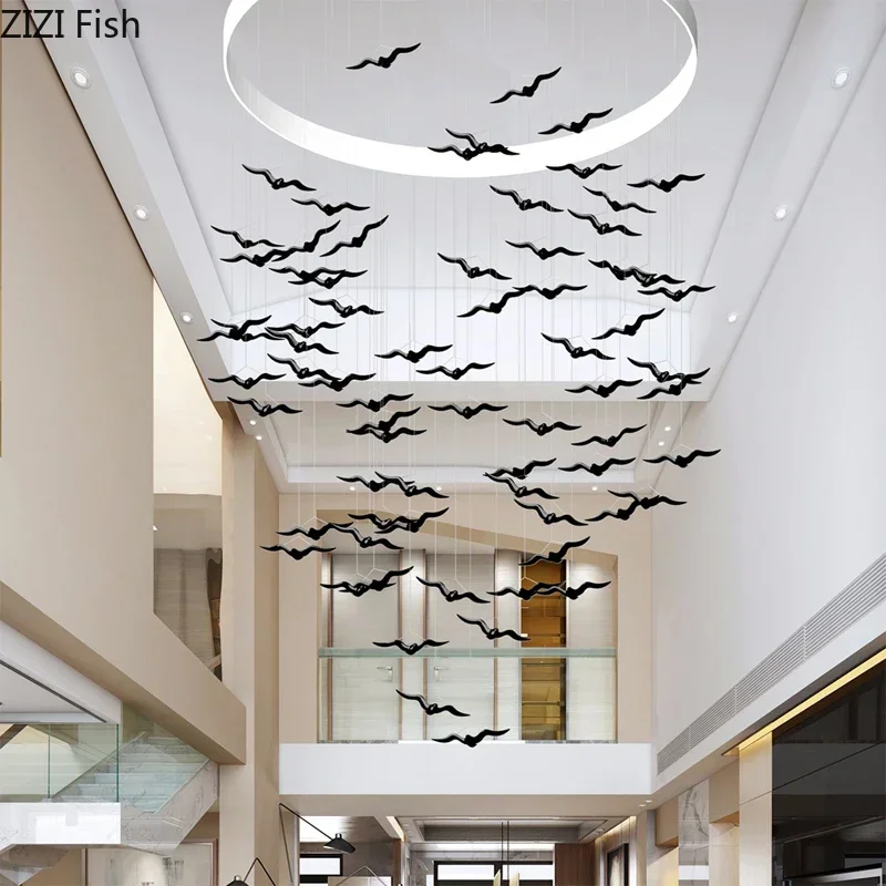 Abstrakte Kunst Seagull Keramik Wand Hängen Ornamente Wohnzimmer Zimmer Ästhetik Decke Wand Dekoration Suspension Vogel Skulptur