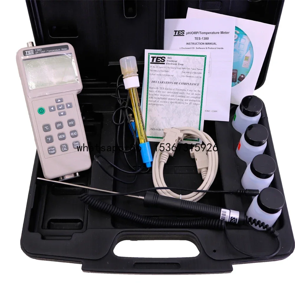 

TES-1380K PH/ORP/Temperature Meter Water Quality Meter Measurement Range PH:0-14pH