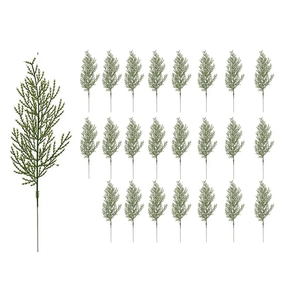 Christmas Decoration Fake Plants Realistic Artificial Christmas Pine Needle Branches 24pcs Greenery Picks for Festive Tree