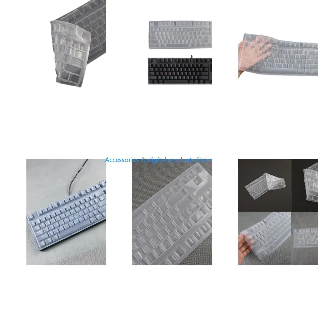 77JD Thin Keyboards Skin Cover, Clear TPU Laptop Keyboards Skin Protective Film for V500Pro Wireless Keyboards