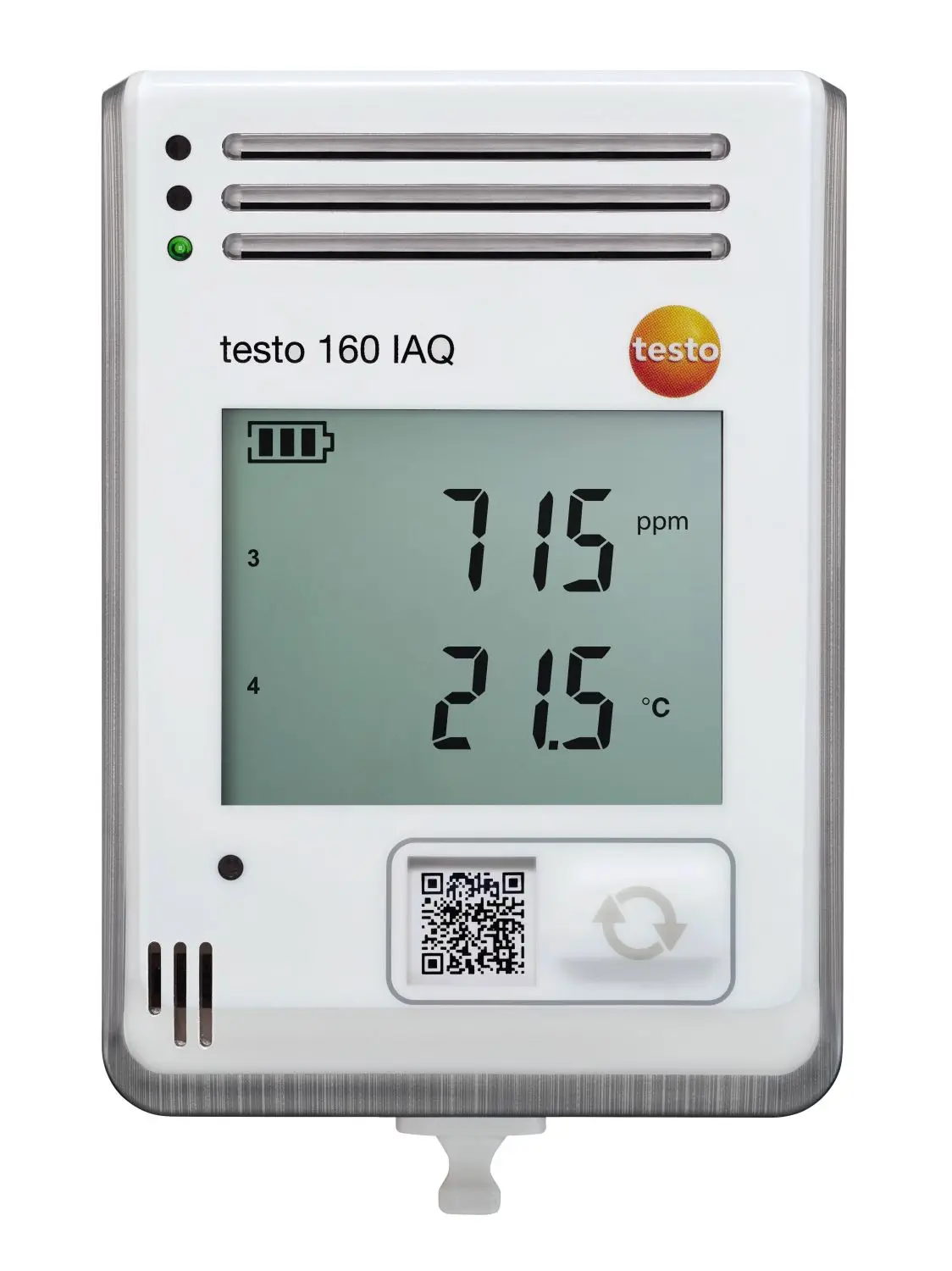 testo 160 IAQ WiFi Data Logger 0572 2014 With Display And integrated Sensors For Temperature/Humidity/CO2/Atmospheric Pressure