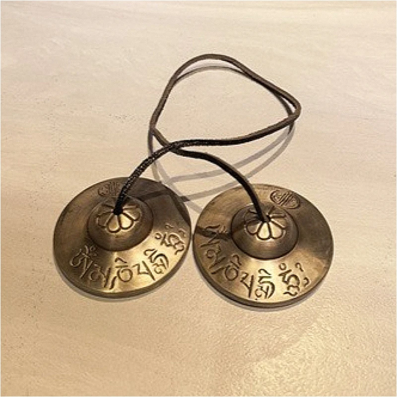 Nepalese Tinkle Bell Handmade Brass Hand Bell Portable Yoga Meditation Clapper Bells Sound Healing Musical Instrument Percussion
