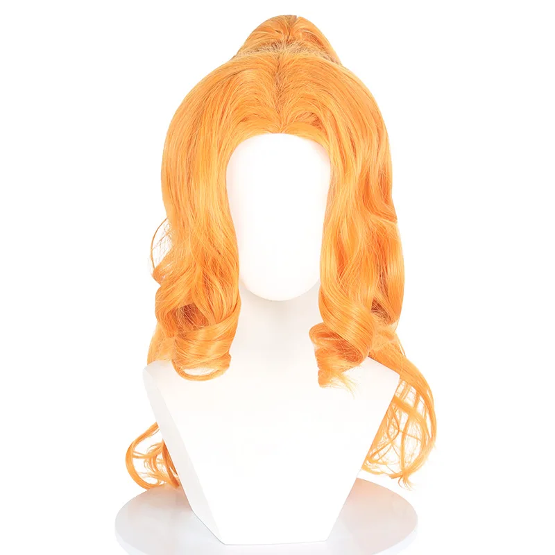 Dazzle Adagio Cosplay Wig Anime Cosplay Orange Heat Resistant Synthetic Hair Prop Halloween Party Play Outfit for Women