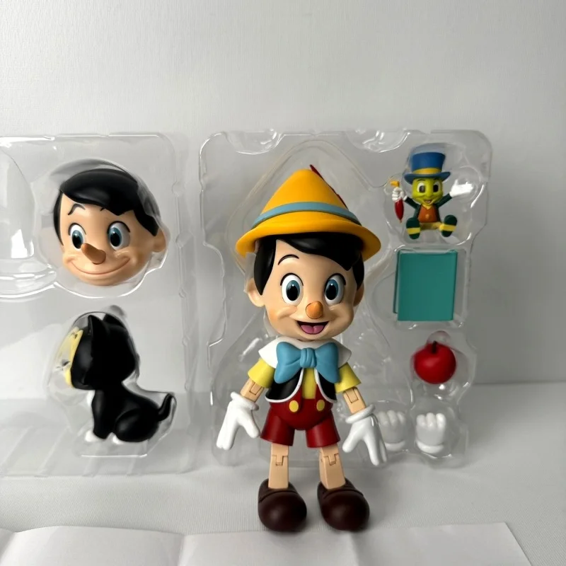 Original Herocross Disney The Adventures Of Pinocchio Pinocchio Jiminy Cricket Action Figure Collection Model Toys Gift