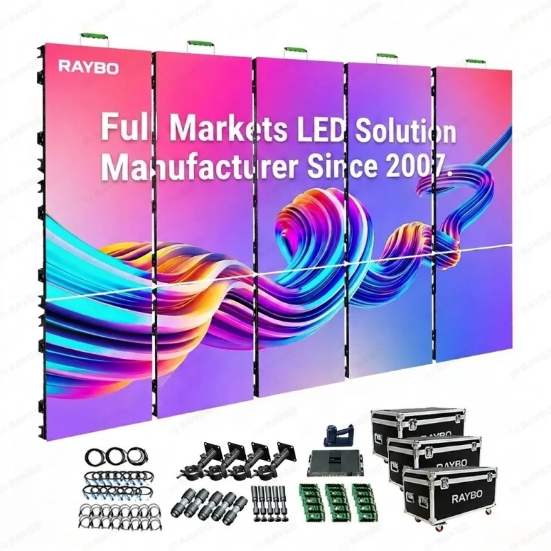 RAYBO Easy Installing P2.5 2.9 P3.91 7680HZ Rental Video Wall Event Backdrop Outdoor Indoor Display Panel Led Screen For Stage