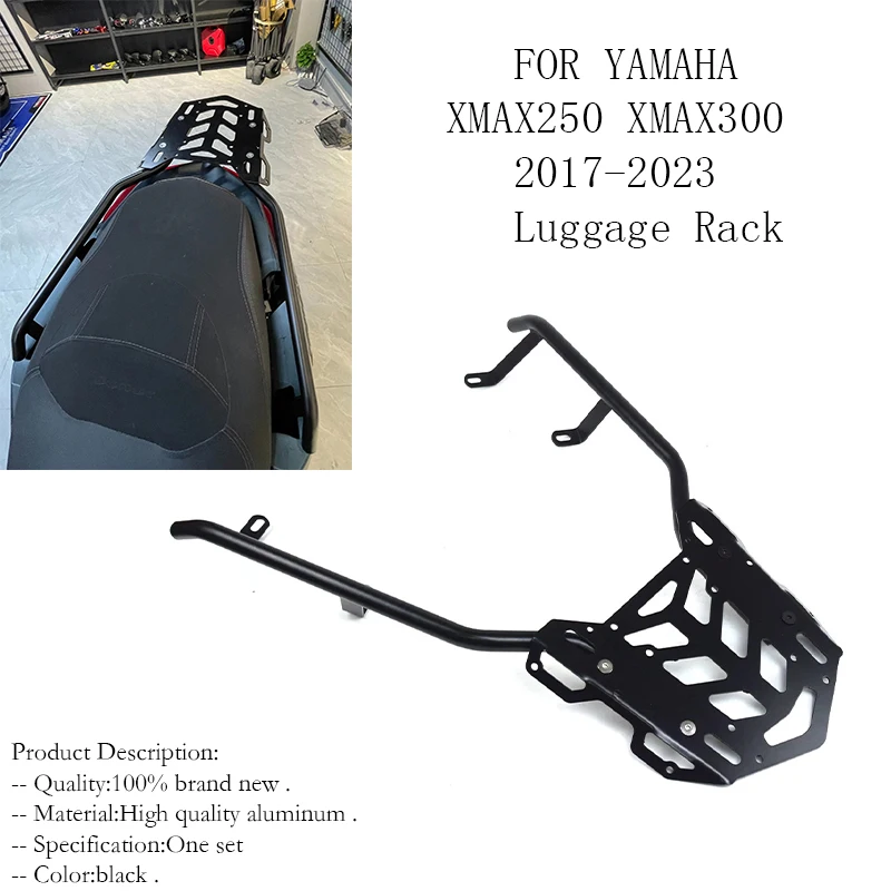 For YAMAHA XMAX300 X-MAX 250 300 2017-2023 Motorcycle Accessories Rear Carrier Luggage Rack Carbon Steel Rear Trunk Support Kit