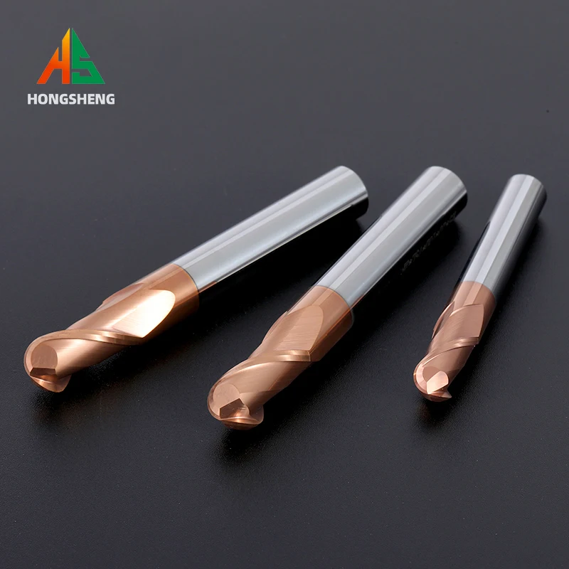 Ball Nose End Mill long Tungsten Carbide Cutter CNC Router Bit Milling Tools R0.5 R1 R2 R3 R4 R6 8 10 R12 HRC55 2 Flute Metal