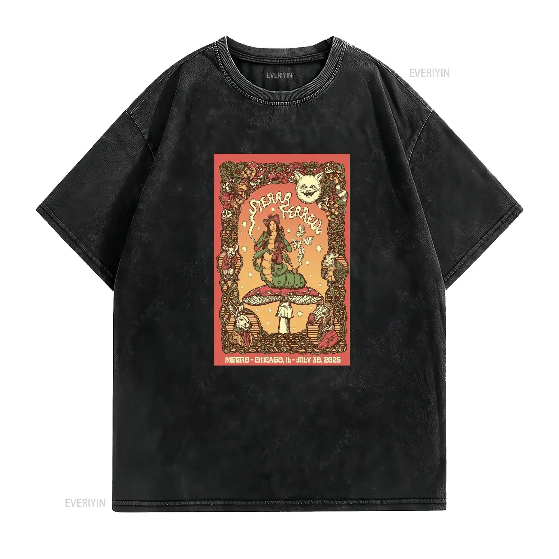 Sierra Ferrell 2025 Event Chicago IL Poster T Shirt vintage Washed Comfortable Stylish Unisex Breathable Versatile graphic