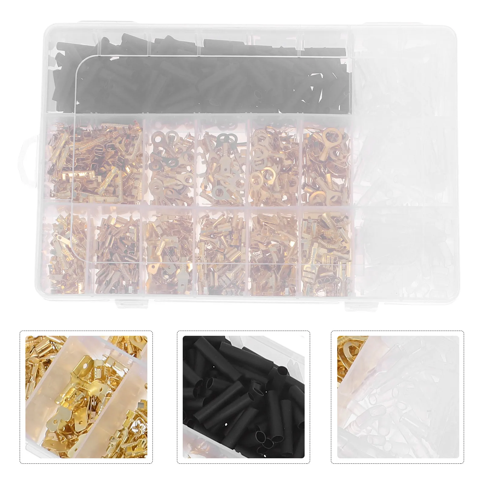 

Набор из 1050 изолированных латунных клемм холодной прессовки с термоусадочными муфтами для промышленного применения