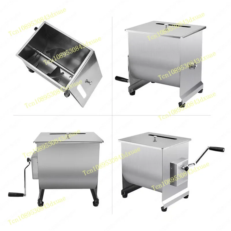 Commercial Food Mixing Machine Sausage Used Meat Mixer 11LBS-44LBS Stainless Steel Meat Blender Manual Meat Mixer