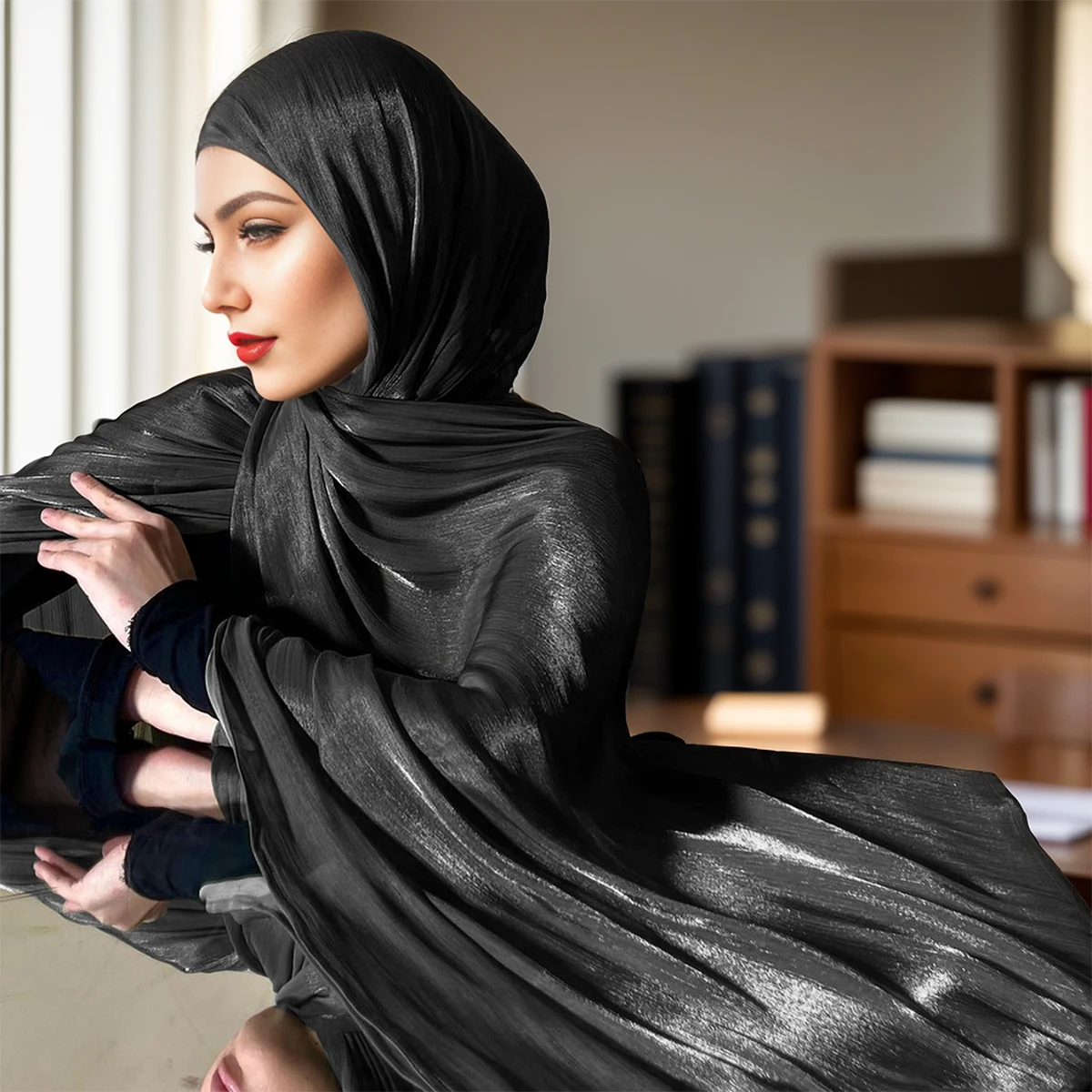 Nuova sciarpa musulmana e cappello con cinturino donna fascia in tinta unita e interno per le donne Hijab interno nuovo stile 180*70cm